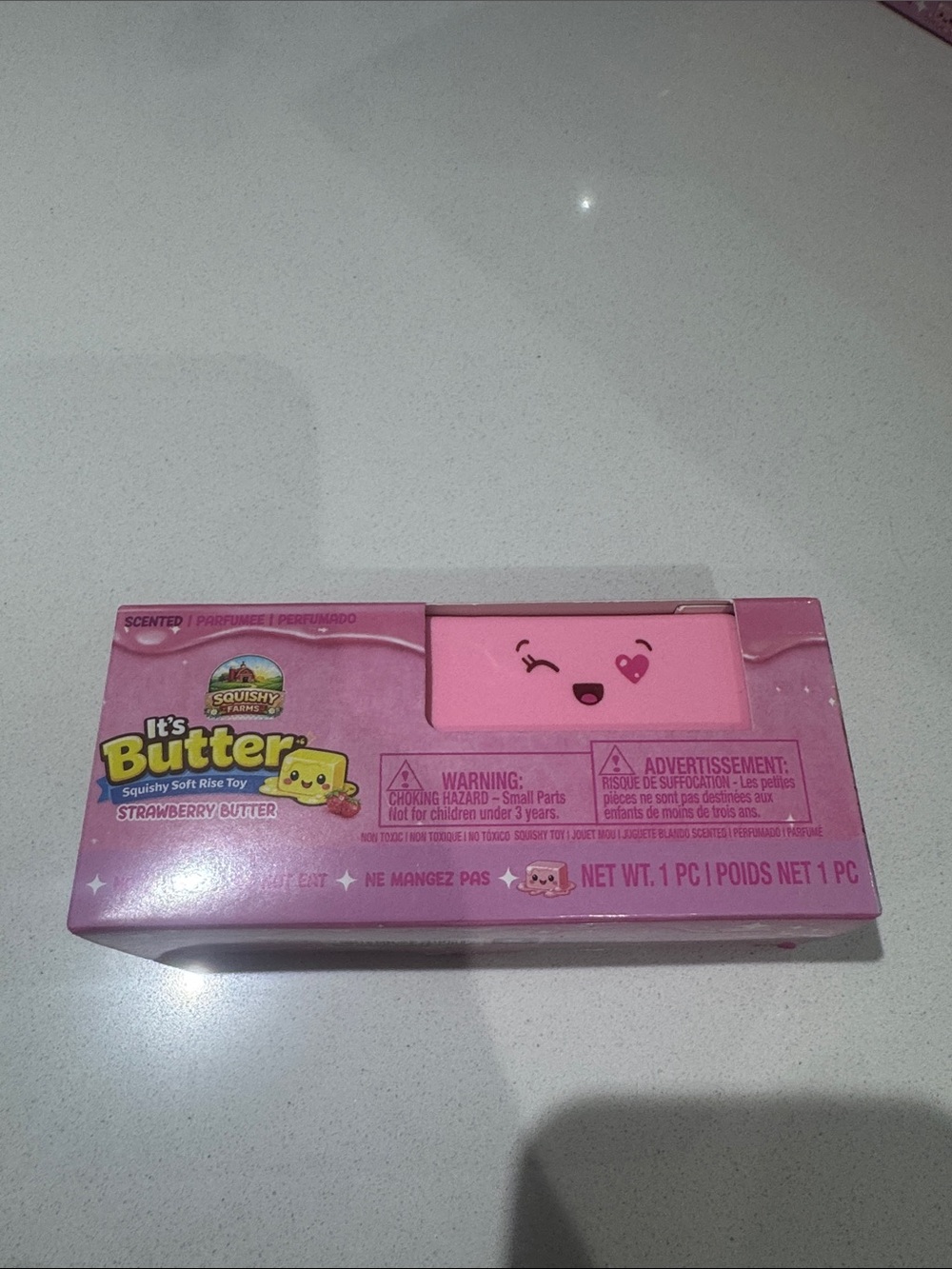 Butter Strawberry Butter Squishy Toy - Pink